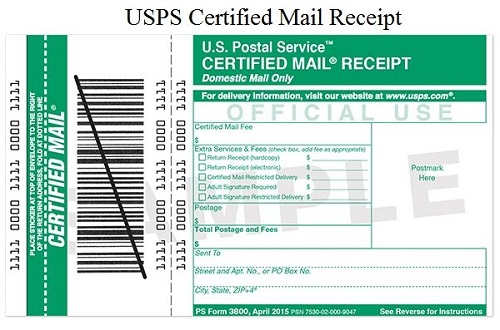 USPS Certified Mail