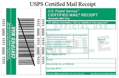 USPS Certified Mail Tracking